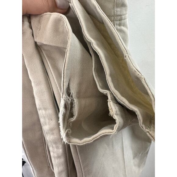VTG Liz Claiborne Beige Kylie Pants Denim High-Rise Pleated Cuffed Zip Fly Sz 8 - Picture 7 of 7